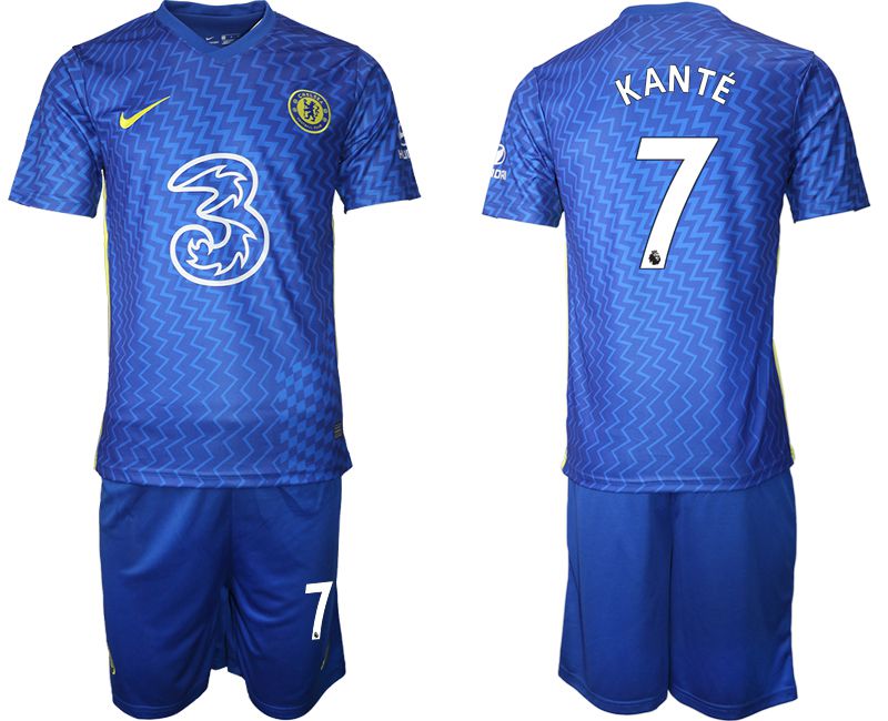 Men 2021-2022 Club Chelsea FC home blue #7 Nike Soccer Jersey->chelsea jersey->Soccer Club Jersey